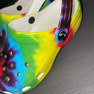 Tie dye crocs